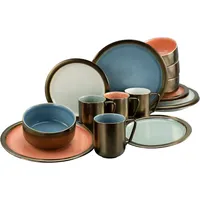 CreaTable Rustikal Collection Geschirrset Kombiservice aus Steinzeug,