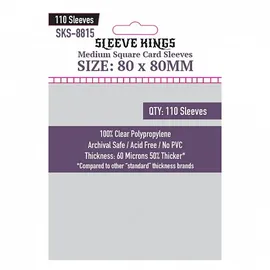 Sleeve Kings Medium Square Card Sleeves (110 Stück) 80x80mm - 8815 - Kartenhüllen