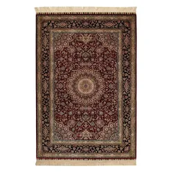 Morgenland Seidenteppich - China Seide - 147630 - 183 x 122 cm - dunkelrot - rechteckig