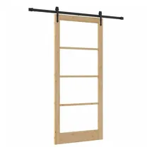 vidaXL Schiebetür rechts 93 x 211 cm braun