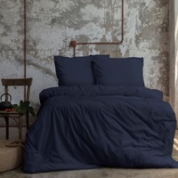 Komfortec Premium Superweiches Bettwäsche 3teilig 240x220 cm Bettbezug + 80x80 cm 2 Kissenbezüge, gebürstet 100% Mikrofaser, Blau