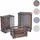 Mendler Holzkiste 3er Set braun