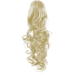 Fashiongirl Clip In Pferdeschwanz Haarverlängerung #60 Platinblond - Gelockt Haarextensions   