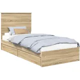 vidaXL Sonoma-Eiche 90 x 200 cm Braun