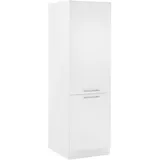 laundreezy Mehrzweckschrank, weiß Metall, 2 Fächer, 60x200x68 cm, Made in EU, erweiterbar, stehend, Waschküche, Mehrzweckschränke