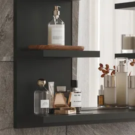 Vicco Spiegelschrank, Wilbur, mit Regalen,