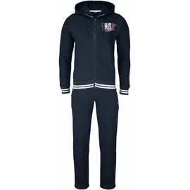 H.I.S. Jogginganzug "Comfort Fit", Herren, Gr. 64 (3XL), blau, Obermaterial: 60% Baumwolle, 40% Polyester, unifarben, bequem, Sportanzüge Jogginganzug