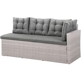 Beliani Ecksofa mit Bank Loungeset grau