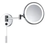 DEUSENFELD WLED500 - Wand LED Kosmetikspiegel Schminkspiegel, 5-fach,ø 20cm, HELL