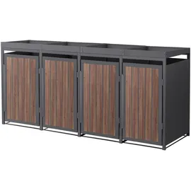 ML-Design Mülltonnenbox 260 x 80 x 124 cm beige