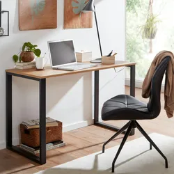 Kadima Design Eiche-Schreibtisch, Robuste Metallbeine, Vielseitig, Stabil, Modern. 120x60x76 cm