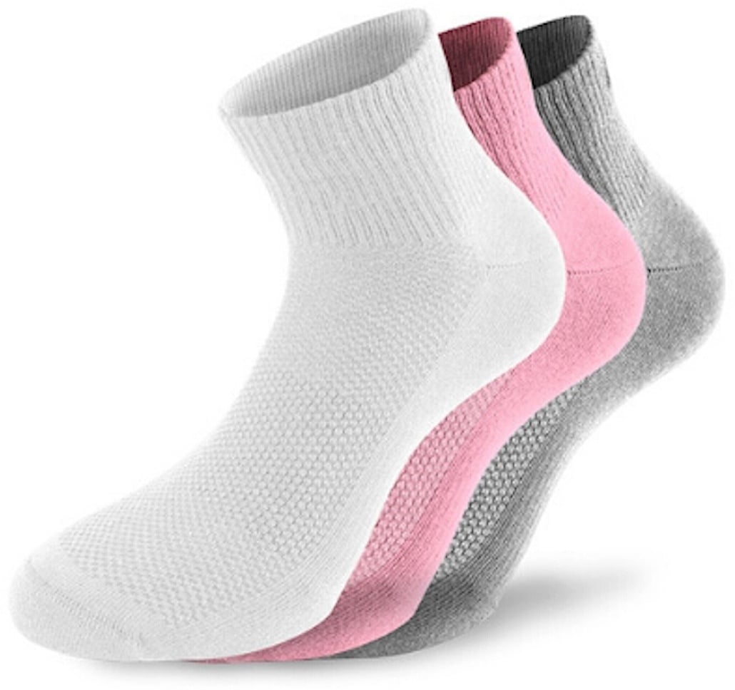 Lenz Performance Quarter Tech Sokken, grijs-wit-pink, 35 36 37 38 Voorman