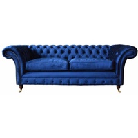 JVmoebel Chesterfield-Sofa, Chesterfield Sofa Klassisch Design Wohnzimmer Sofas Couch blau