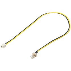 Goobay PC Lüfter Stromkabel/Stromadapter, 3 Pin zu 2 Pin - Lüfter-Stecker (3-Pin) > Lüfter-Buchse (2-Pin)