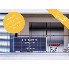 osnatech Mini-PV-Set Starter 600 Flex 310W-1 "Balkonkraftwerk" Balkon-Solaranlage