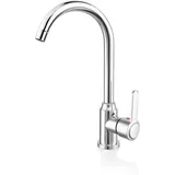 Wasserhahn Küche, Wasserhahn Küche Edelstahl für Warm und Kaltwasser Doppelrohr KüChenarmatur mit 360°Drehbar Einhand Armatur Küche, Amatur Küchenspüle G3/8'' Anschlüsse