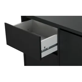 Möbel Kraft Naia 108,9 x 92,9 x 31,5 cm schwarz / mit Schubladen