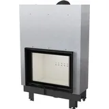 Kamineinsatz aus Stahl KRATKI MBA 17 kW Ø 200 mit Schiebetür Mit Türfeder - Schwarz