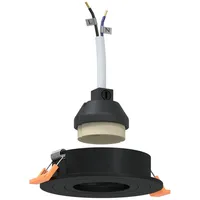 VidaXL - Einbauspotlights 6 Stück Rund GU10 Schwarz Ø91