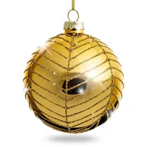SIKORA Highlights 4er Set ausgefallene Christbaumkugeln aus Glas Gold Größe:8 cm, Farbe/Modell:Modell New York Gold,