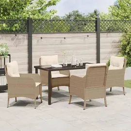 vidaXL Garten Essgruppe 5-tlg. Beige