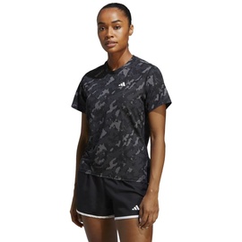 adidas Damen Own the Run Camo Running T-Shirt schwarz