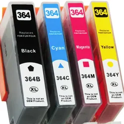 D&C Gigao Toner ersetzt HP Photosmart 5510 Patronen 4er Set Tinte HP-364 XL