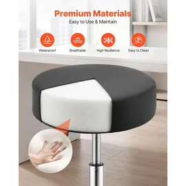 Vevor Rollhocker Kunstleder 226,8 kg schwarz höhenverstellbar