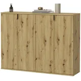 inn.furn Kommode Eiche Artisan, 122 cm, Schuhschrank mit 12 Fächern | Gr.: onesize