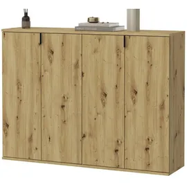 inn.furn Kommode Eiche Artisan, 122 cm, Schuhschrank mit 12 Fächern | Gr.: onesize