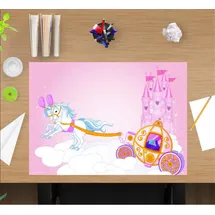 cover-your-desk Schreibtischunterlage für Kinder und Erwachsene Weiße Pferde, aus hochwertigem Vinyl , 60 x 40 cm