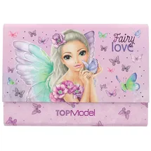 DEPESCHE 12974 TOPModel Fairy Love - Briefpapier Set in Fächermappe, mit Model Motiv und Schmetterlingen, inkl. 24 Briefblättern in 3 Designs und 18 Umschlägen, Mehrfarbig