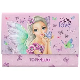 DEPESCHE 12974 TOPModel Fairy Love - Briefpapier Set in Fächermappe, mit Model Motiv und Schmetterlingen, inkl. 24 Briefblättern in 3 Designs und 18 Umschlägen, Mehrfarbig