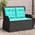 vidaXL Gartenbank 220 x 0 x 0 cm Schwarz