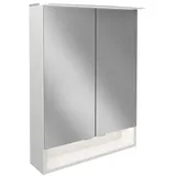 Fackelmann Spiegelschrank B.Style Weiß 60 cm mit Softclose Türen