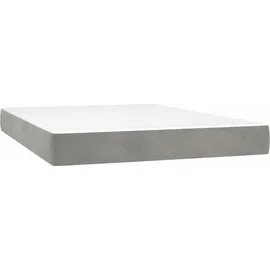vidaXL Boxspringbett 140 x 200 cm Hellgrau