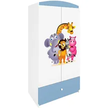 raumhirsch furniture Kinderkleiderschrank 90 x 175 x 52 cm Holz blau