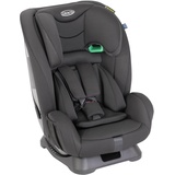 Graco FlexiGrowTM R129 Kindersitz, Autositz vorwärtsgerichtet ab 15 Monaten (76-145 cm) auch in Fahrtrichtung, Installation mit dem Fahrzeuggurt, integrierter Seitenaufprallschutz, schwarz, Onyx