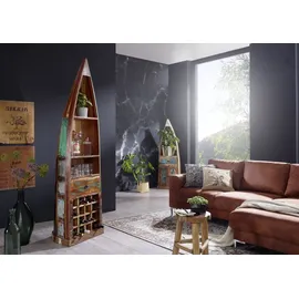 Massivmoebel24 Bücherregal 60 x 48 x 206 cm Mehrfarbig