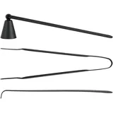 Esschert Design Kerzenpflegeset schwarz, 3-teilig, aus Metall