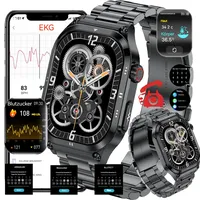 Fohatu ECG Smartwatch BlutzuckerBlutzuckermessungDiabetes,smartwatch Mit Bluetooth Anrufe,Wasserdicht HarnsäureBlutfette Fitnessuhr,Fitness Tracker Armbanduhr