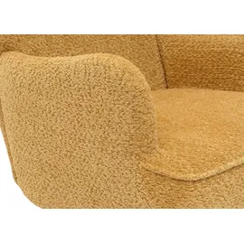 Mendler Lounge-Sessel HWC-K37 Chenille 75 x 80 x 75 cm Gelb mit Kissen