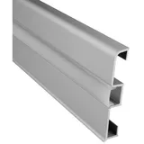 tktrading24 C02 LED Premium Sockelleiste Aluprofil Silber - 2m opal