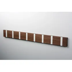 LoCa Knax 8 Wandgarderobe Walnuss geölt, Haken grau | Walnuss, Haken grau