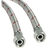 tecuro Ölschlauch 1500 mm x 1/2 Zoll x 1/2 Zoll Überwurfmutter (DN15), konisch dichtend, nach DIN EN ISO 6806 Typ 1