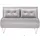 Beliani Schlafsofa Samt 2-Sitzer Grau