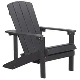 Beliani Moderner Muskoka Gartenstuhl 75 x 88 x 75 cm dunkelgrau