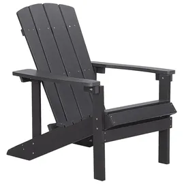 Beliani Moderner Muskoka Gartenstuhl 75 x 88 x 75 cm dunkelgrau