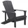Beliani Moderner Muskoka Gartenstuhl 75 x 88 x 75 cm dunkelgrau