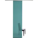 Homing halbtransparenter Flächenvorhang Uni Schiebegardine (1 Stück), türkis, Wohnzimmer Schlafzimmer Kinderzimmer 245 x 60 cm